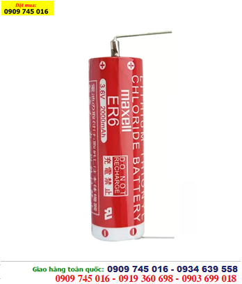 Maxell ER6, Pin Maxell ER6 lithium 3.6v size AA 2000mAh Made in Japan